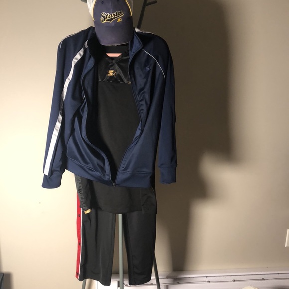 STARTER Other - STARTER Lot of 4: Vintage Snap Tear Aways, Jacket, Sleeveless Jersey and Cap